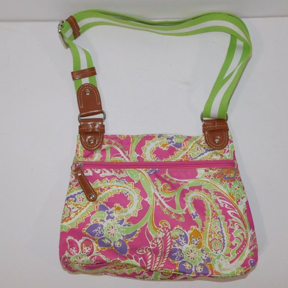 Tyler Rodan Womens Floral Pink Green Purple Purse Shoulder Bag Handbag - Picture 6 of 11